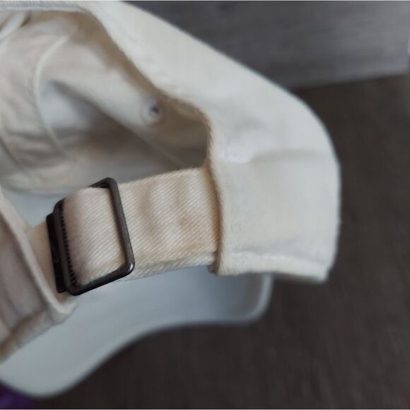 Nike Just Do It Hat Cap Swoosh Logo Adult White Adjustable Buckle - Picture 5 of 6